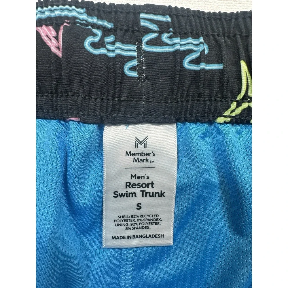 Member's Mark Men's Resort Swim‎ Trunks Small  Dolphin & Alligator Print